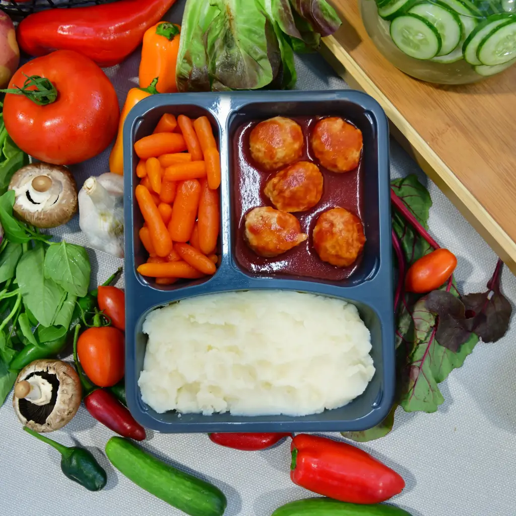 קציצות עוף פירה גזר